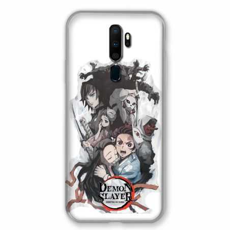 Coque pour Oppo A9 (2020) Manga Demon Slayer Blanc