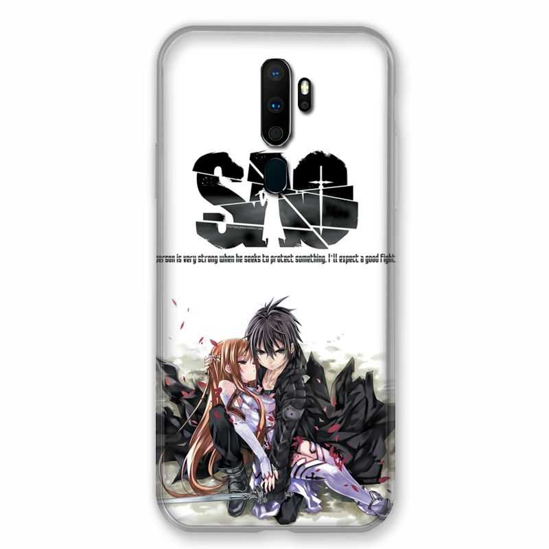 Coque pour Oppo A9 (2020) Manga SAO sword Art Online Blanc