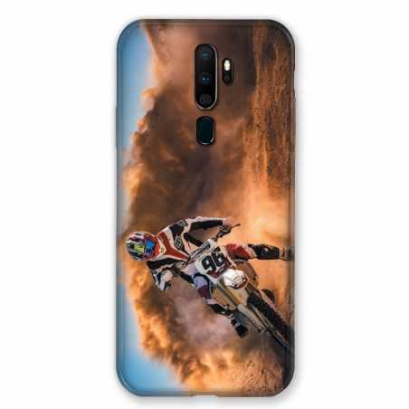 Coque pour Oppo A9 (2020) Moto Cross Blanc