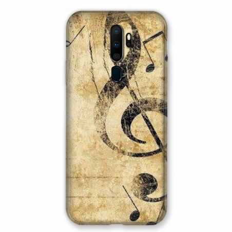 Coque pour Oppo A9 (2020) Musique Clé Sol Vintage