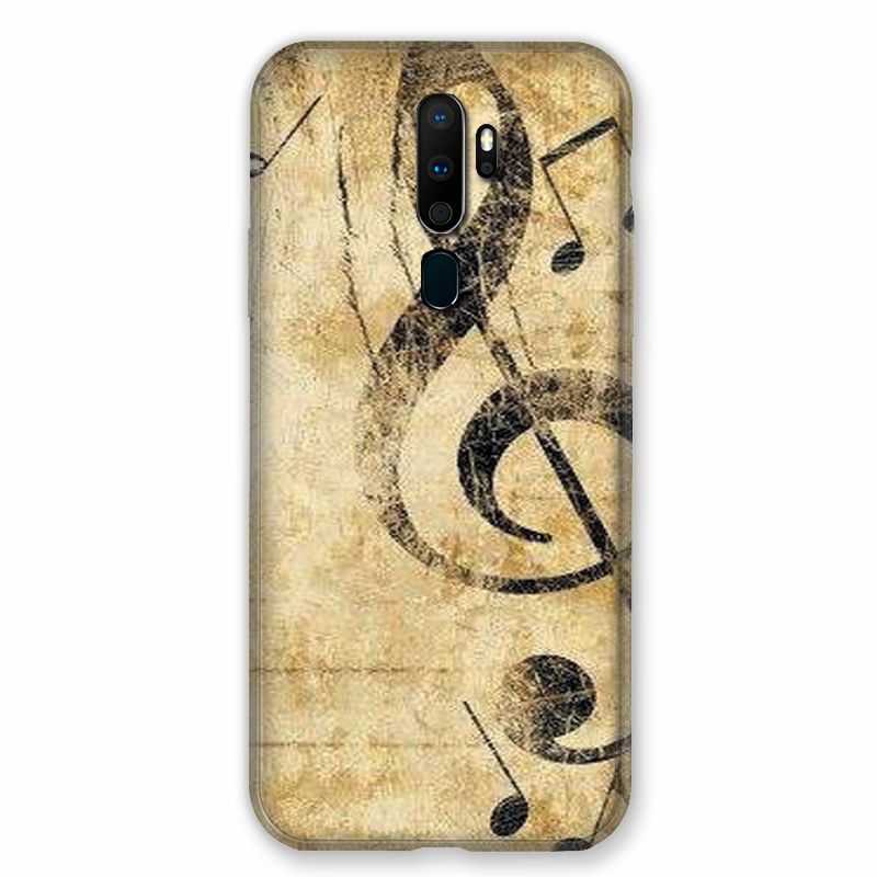 Coque pour Oppo A9 (2020) Musique Clé Sol Vintage