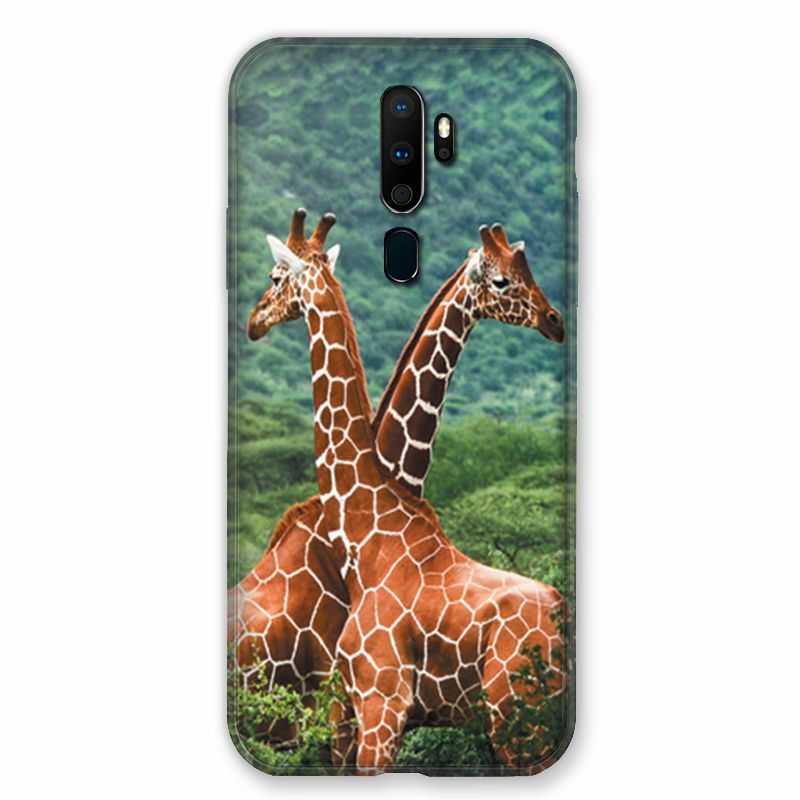 Coque pour Oppo A9 (2020) Savane Girafe Duo