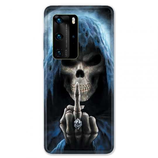 Coque pour Huawei P40 LITE 4G tete de mort Doigt