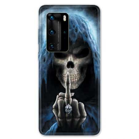Coque pour Huawei P40 LITE 4G tete de mort Doigt