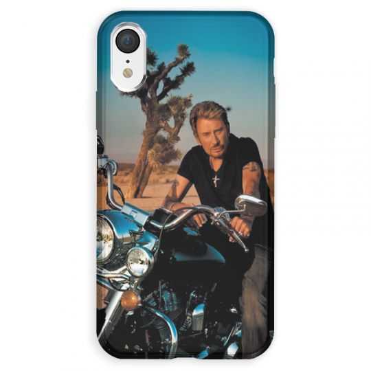 Coque pour iphone XR Johnny Hallyday Moto