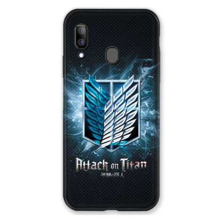 Coque pour Samsung Galaxy A20e Manga Attaque titans noir