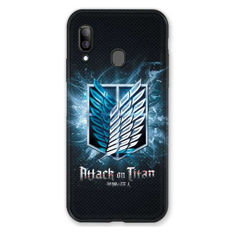 Coque pour Samsung Galaxy A20e Manga Attaque titans noir