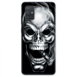 Coque pour Samsung Galaxy A51 4G tete de mort Fume