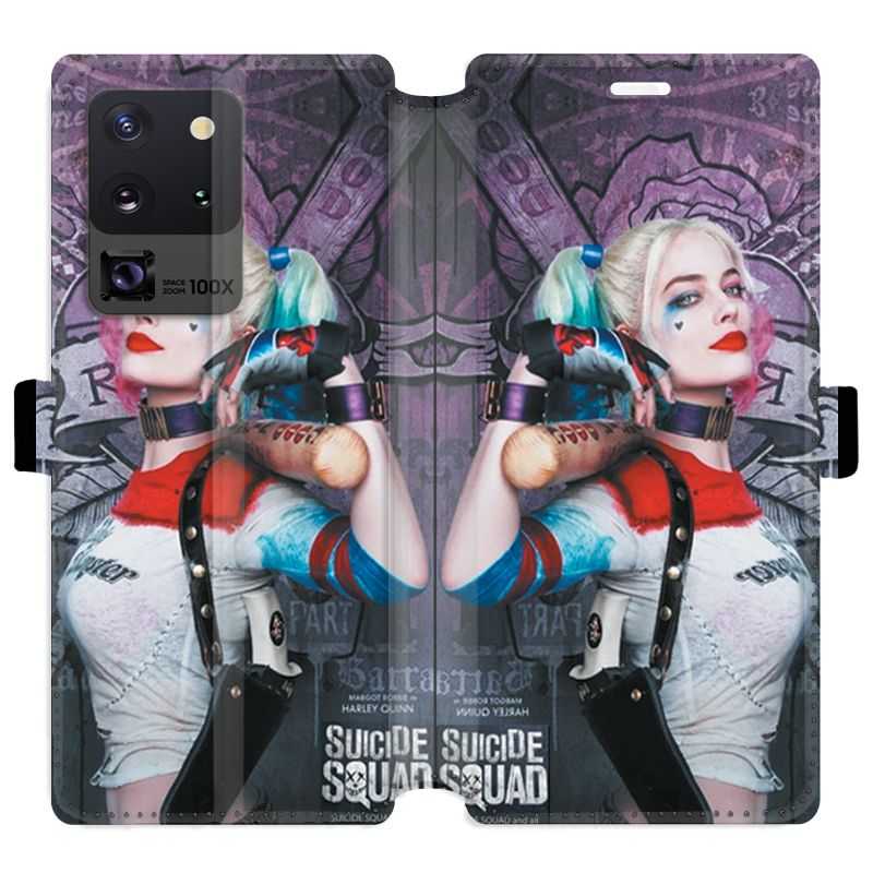 Housse cuir portefeuille pour Samsung Galaxy S20 Ultra Harley Quinn Batte