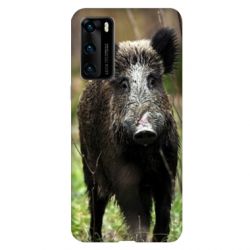Coque pour Huawei P40 chasse sanglier bois