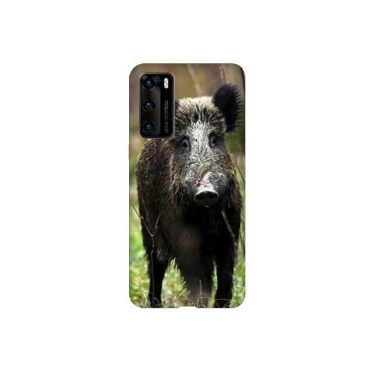 Coque pour Huawei P40 chasse sanglier bois