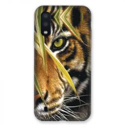 Coque pour Samsung Galaxy A01 Oeil tigre