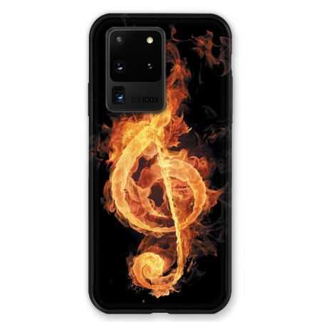 Coque pour Samsung Galaxy S20 ULTRA Musique clé sol feu N