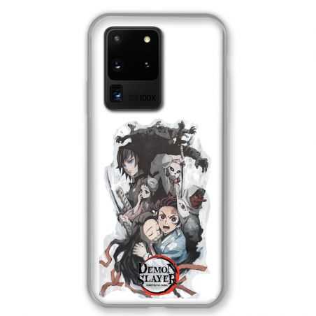 Coque pour Samsung Galaxy S20 ULTRA Manga demon Slayer Blanc