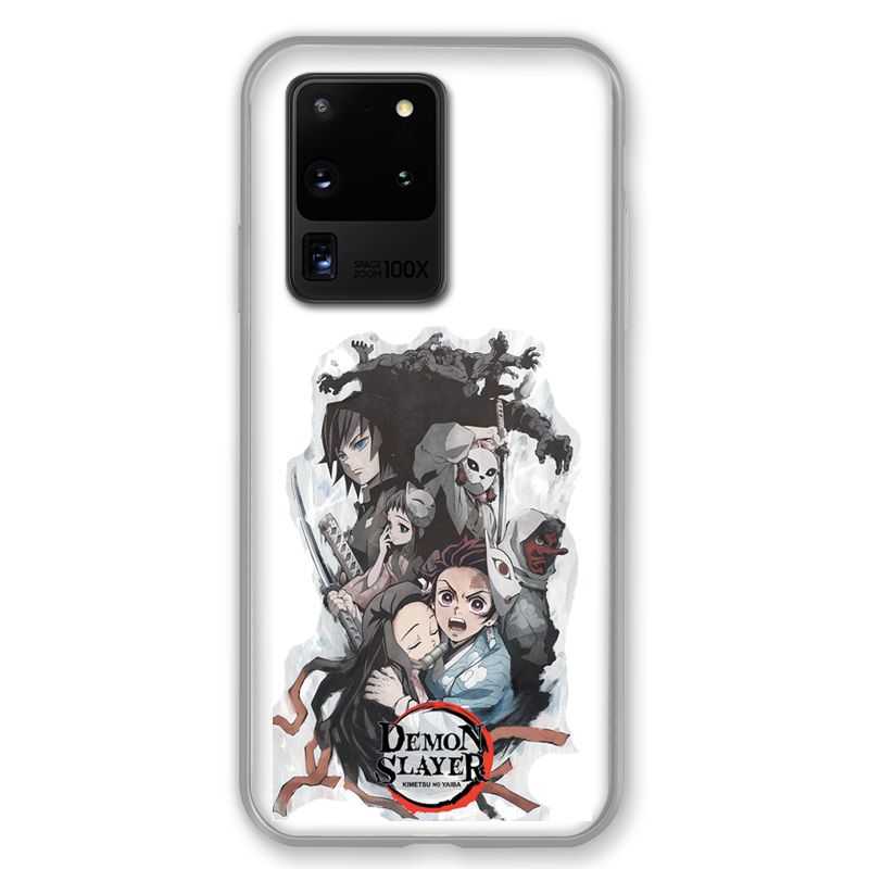 Coque pour Samsung Galaxy S20 ULTRA Manga demon Slayer Blanc
