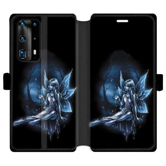 Housse cuir portefeuille pour Huawei P40 Fee Bleu