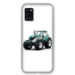 Coque pour Samsung Galaxy A31 Agriculture Tracteur Blanc