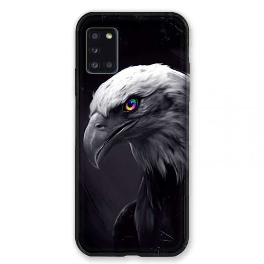 Coque pour Samsung Galaxy A31 Aigle Royal Noir