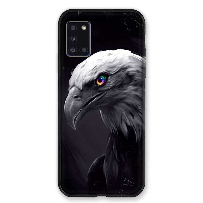 Coque pour Samsung Galaxy A31 Aigle Royal Noir