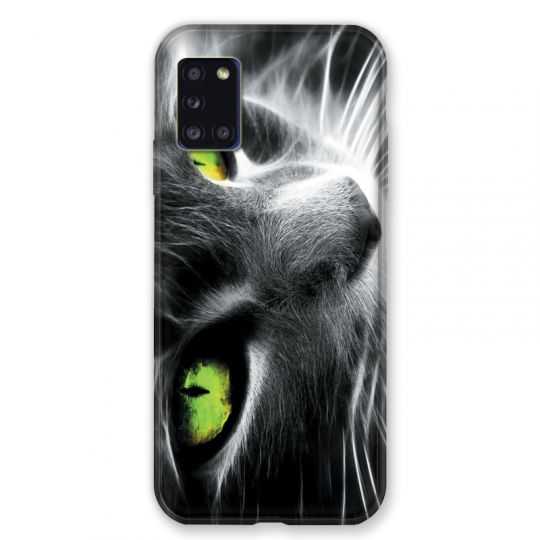 Coque pour Samsung Galaxy A31 Chat Vert