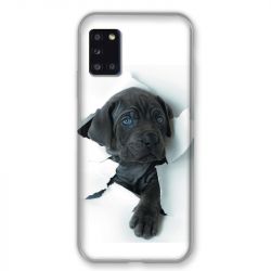 Coque pour Samsung Galaxy A31 Chien Noir