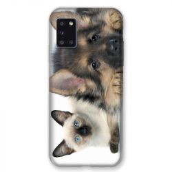 Coque pour Samsung Galaxy A31 Chien vs Chat