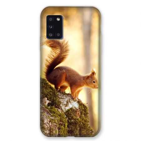 Coque pour Samsung Galaxy A31 Ecureuil Bois