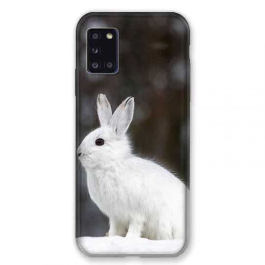 Coque pour Samsung Galaxy A31 Lapin Blanc