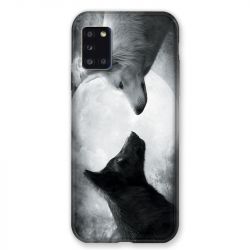 Coque pour Samsung Galaxy A31 Loup Duo