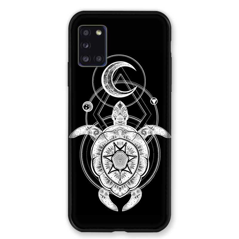 Coque pour Samsung Galaxy A31 Animaux Maori Tortue Noir