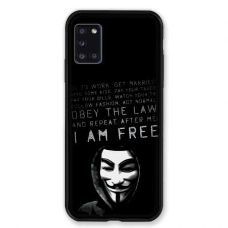 Coque pour Samsung Galaxy A31 Anonymous I am free