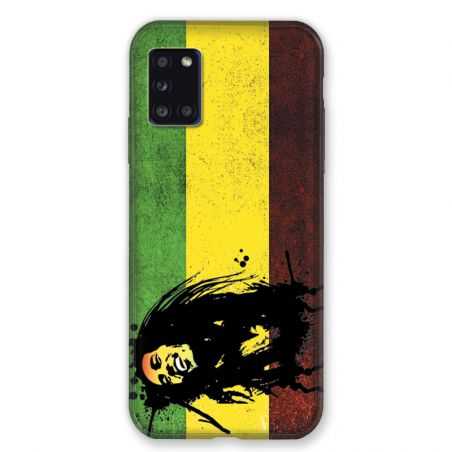 Coque pour Samsung Galaxy A31 Bob Marley Drapeau