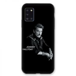 Coque pour Samsung Galaxy A31 Johnny Hallyday Noir
