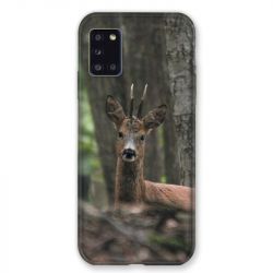 Coque pour Samsung Galaxy A31 Chasse Chevreuil Bois