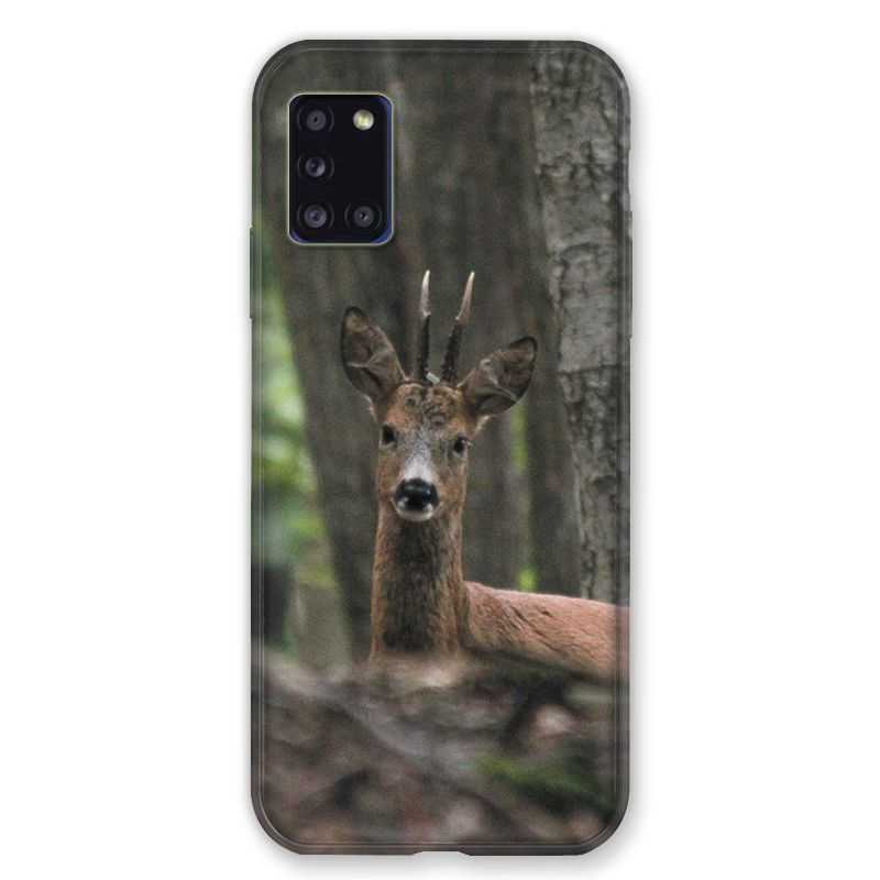 Coque pour Samsung Galaxy A31 Chasse Chevreuil Bois