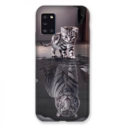 Coque pour Samsung Galaxy A31 Chat Reflet