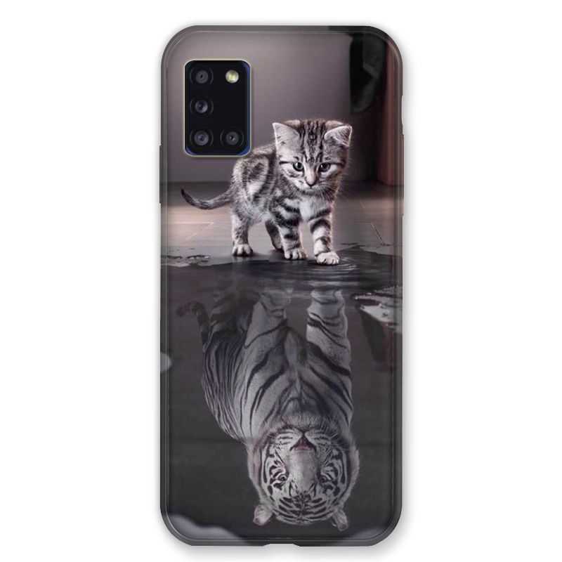 Coque pour Samsung Galaxy A31 Chat Reflet