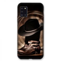 Coque pour Samsung Galaxy A31 Cow Boy Chapeau