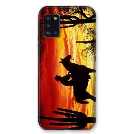 Coque pour Samsung Galaxy A31 Cow Boy Soleil
