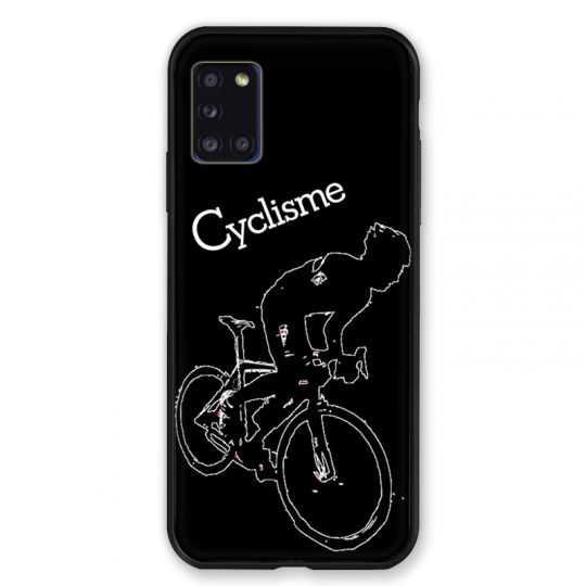 Coque pour Samsung Galaxy A31 Cyclisme Ombre Blanche