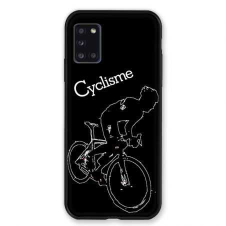Coque pour Samsung Galaxy A31 Cyclisme Ombre Blanche