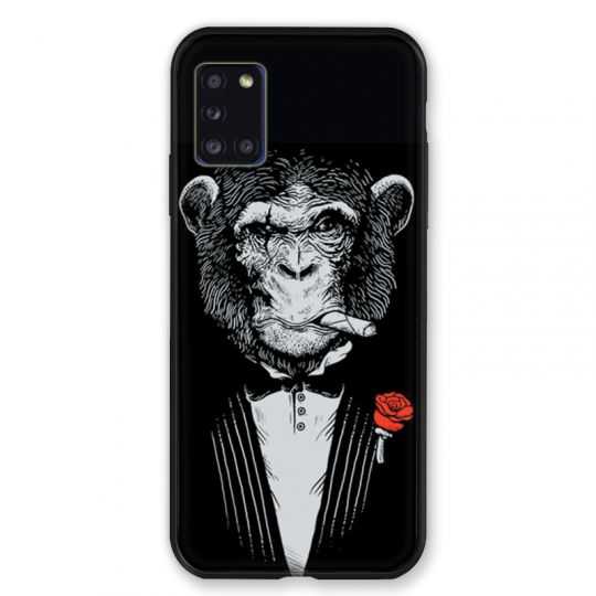 Coque pour Samsung Galaxy A31 Decale Singe Mafia