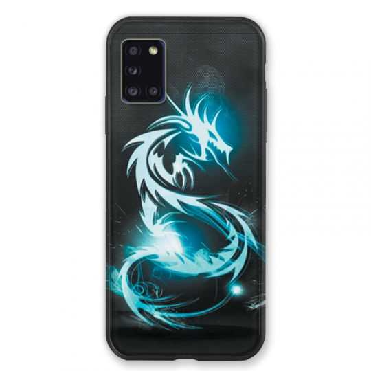 Coque pour Samsung Galaxy A31 Dragon Bleu