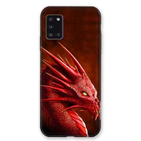 Coque pour Samsung Galaxy A31 Dragon Rouge