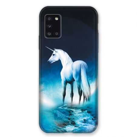 Coque pour Samsung Galaxy A31 Licorne Lune