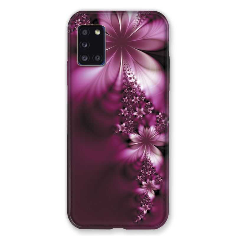 Coque pour Samsung Galaxy A31 Fleur Violette Montante