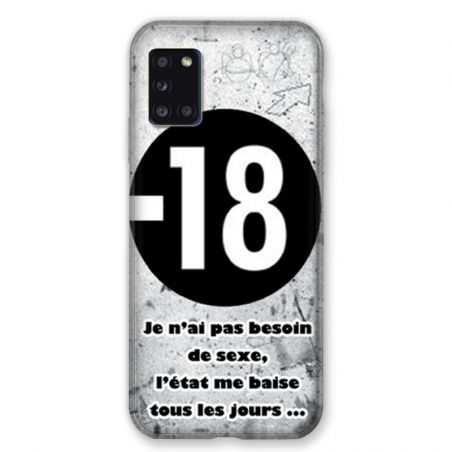 Coque pour Samsung Galaxy A31 Humour 18 Ans