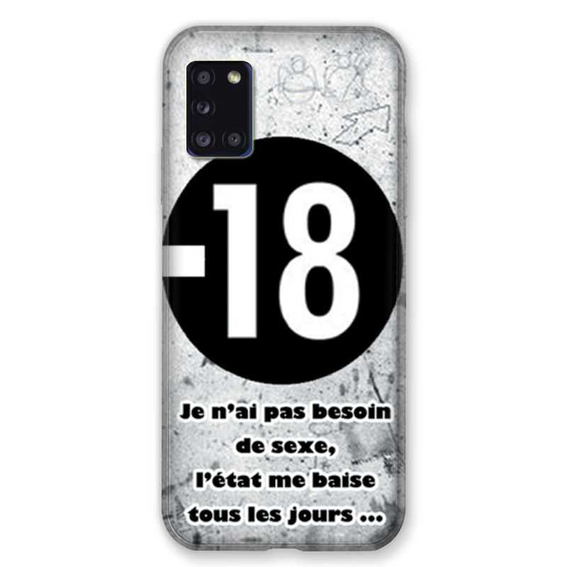 Coque pour Samsung Galaxy A31 Humour 18 Ans