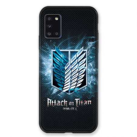 Coque pour Samsung Galaxy A31 Manga Attaque Titans Noir