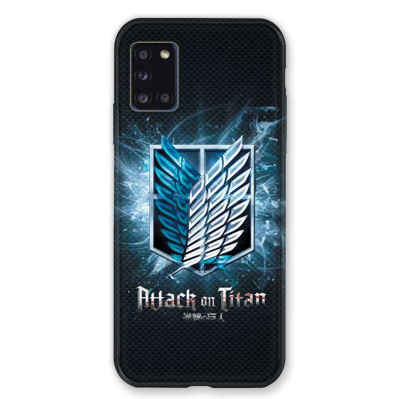 Coque pour Samsung Galaxy A31 Manga Attaque Titans Noir